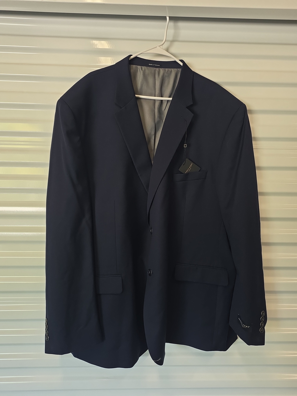 Pronto Uomo Men’s 56L Navy Wool Blend Two Button Sport Coat NWT